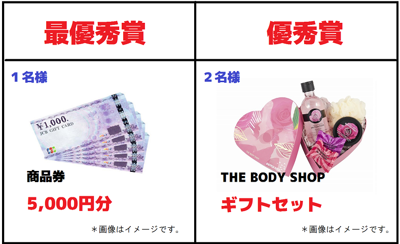 GWお出かけフォトコンテスト 最優秀賞1名様商品券・優秀賞2名様THEBODYSHOPギフトセットをプレゼント